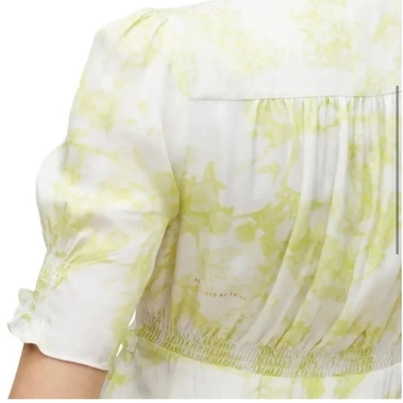 All Saints Demi Marais Dress Citrus Yellow Cocktail Dress 8 - Picture 4 of 9